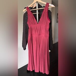 Marc Jacobs Red Burgundy Dress, Size S